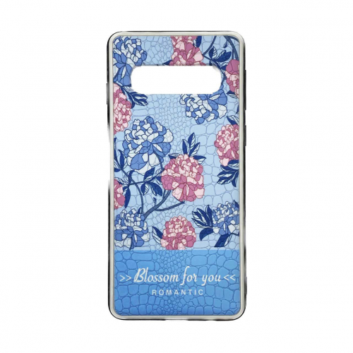 قاب گوشی سامسونگ اس 10 دیفندر راک طرحدار برجسته سوسماری Samsung S10 - طرح گل آبی