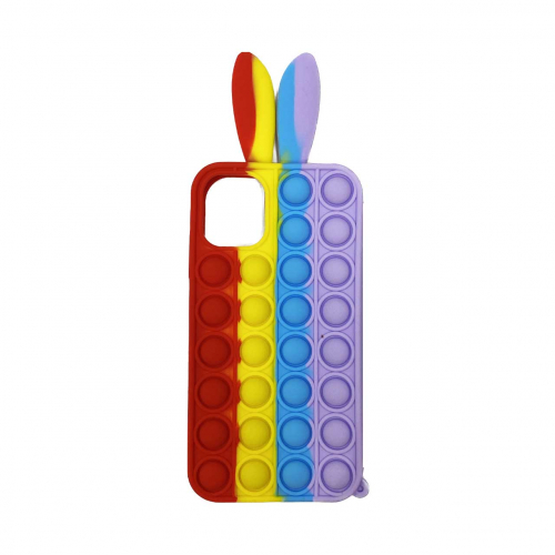 قاب گوشی آیفون 12 پاپیتی خرگوشی جنس سیلیکونی اصلی IPhone 12 - قرمز