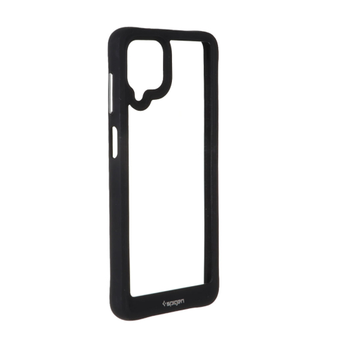 قاب سامسونگ A12 اسپیگن مدل دور مشکی شفاف لنز برجسته Spigen Black TPU Clear Case Samsung A12