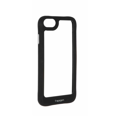 قاب آیفون 7/8  اسپیگن مدل دور مشکی شفاف لنز برجسته Spigen Black TPU Clear Case IPhone 7/8
