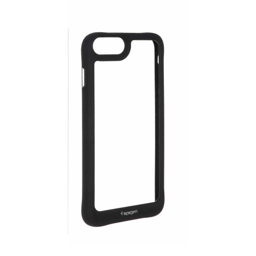 قاب آیفون 7/8 پلاس اسپیگن مدل دور مشکی شفاف لنز برجسته  Spigen Black TPU Clear Case iPhone 7/8 Plus