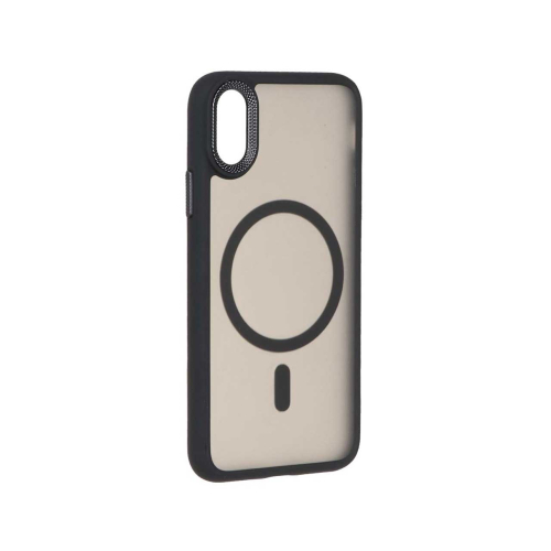 قاب گوشی آیفون Xs مات مگ سیف دار برند مجیک ماسک با لنز برجسته طرح کربن Magic Mask IPhone Xs