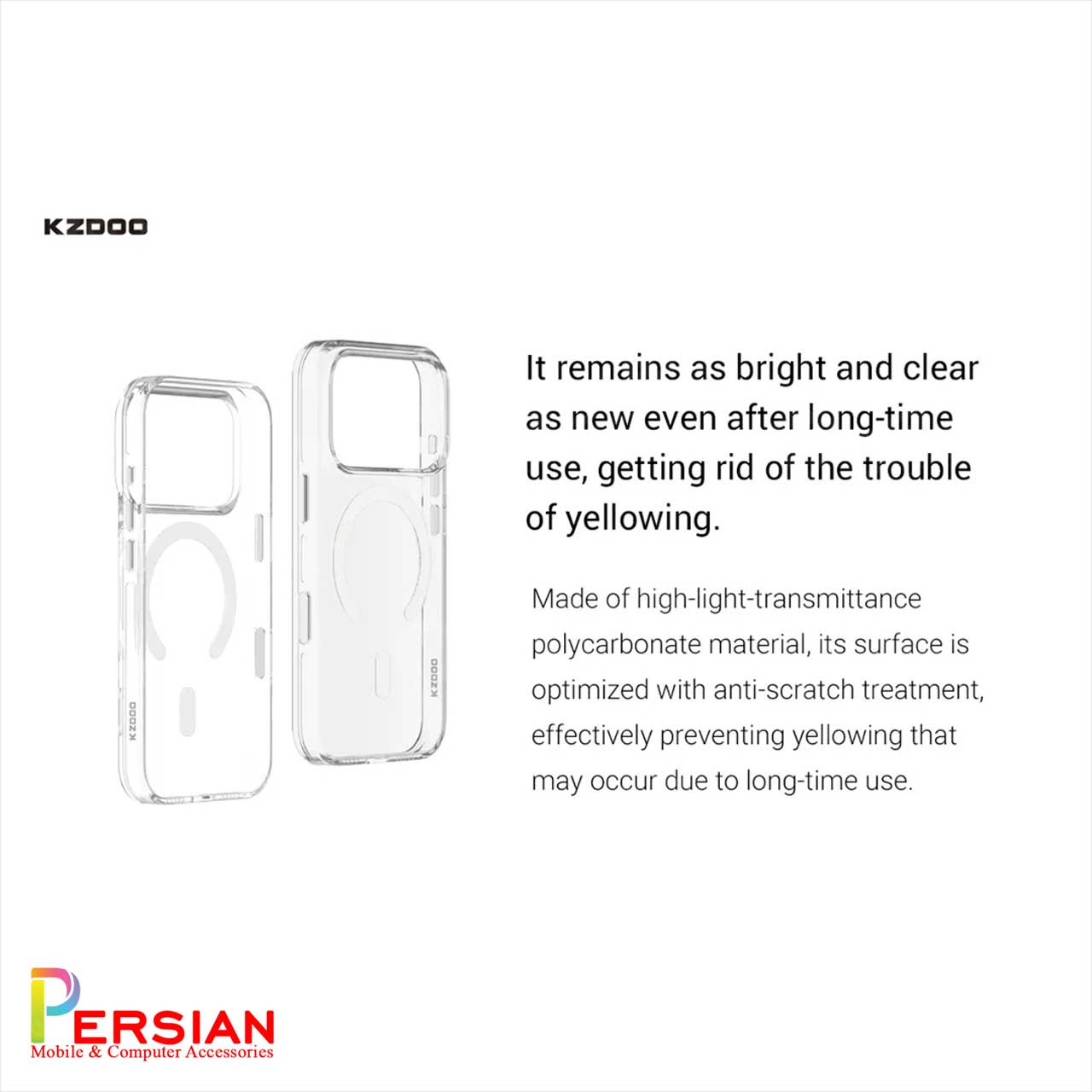 قاب شفاف مگ سیف کی دوو Apple iPhone 17 مدل KDOO (KZDOO) Magsafe Iceguard