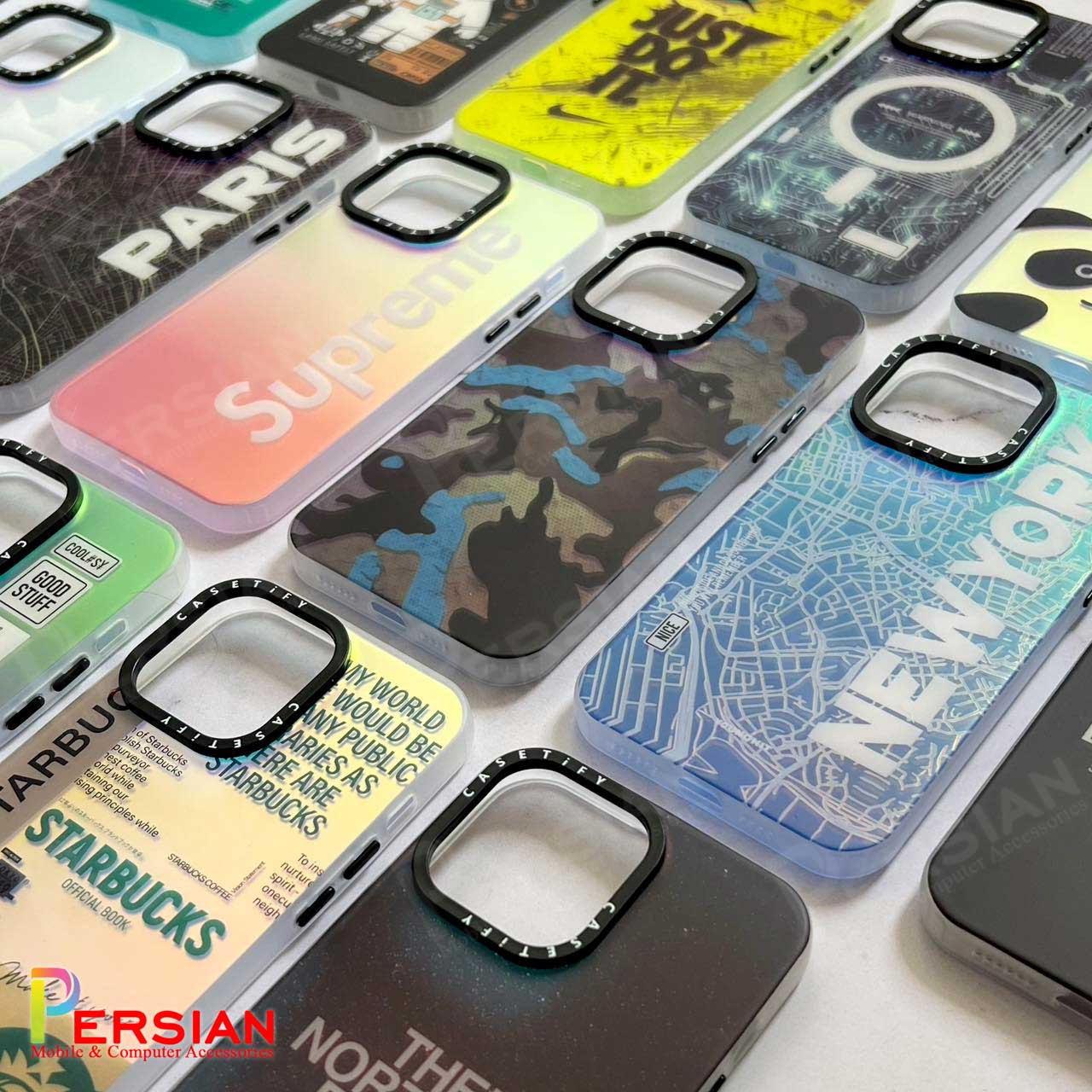 قاب گوشی هولوگرامی CaseTify سامسونگ Samsung A52 محافظ لنز و دکمه فلزی - طرح نیویورک