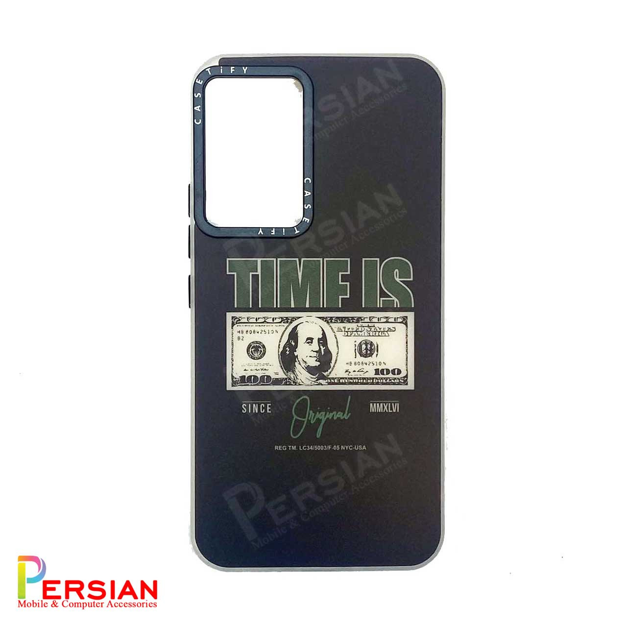 قاب گوشی هولوگرامی CaseTify سامسونگ Samsung A54 محافظ لنز و دکمه فلزی - طرح دلار