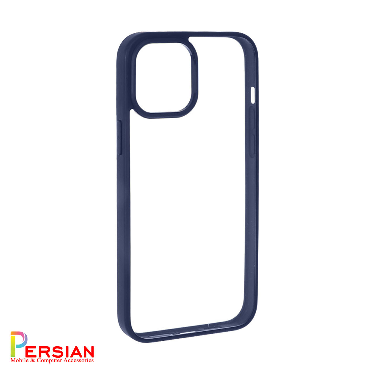 قاب آیفون 13 پرومکس برند اسپیگن شفاف دور رنگی با محافظ اسپیکر Spigen Ultra Hybrid iPhone 13 Pro Max