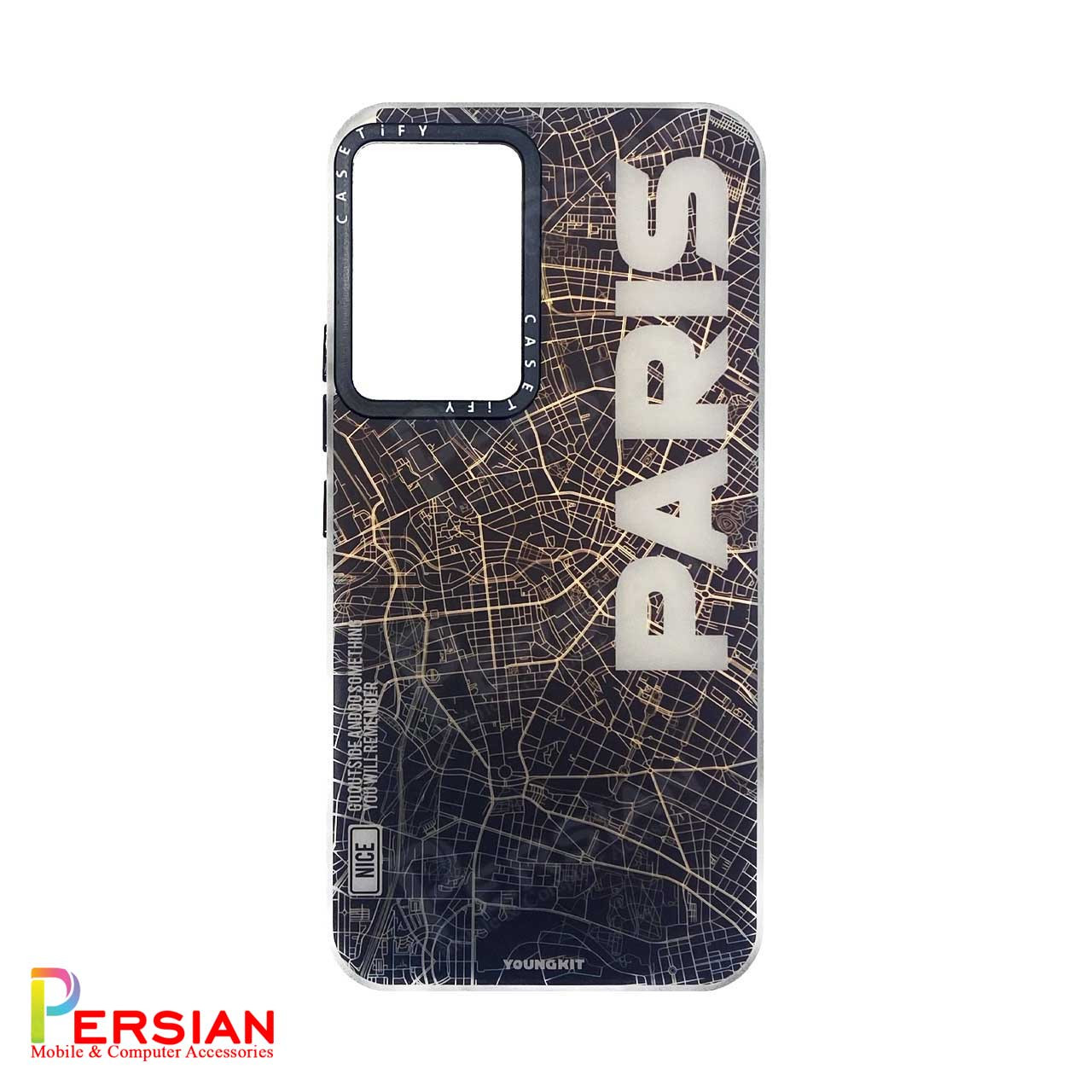 قاب گوشی هولوگرامی CaseTify سامسونگ Samsung A34 محافظ لنز و دکمه فلزی - طرح \پاریس