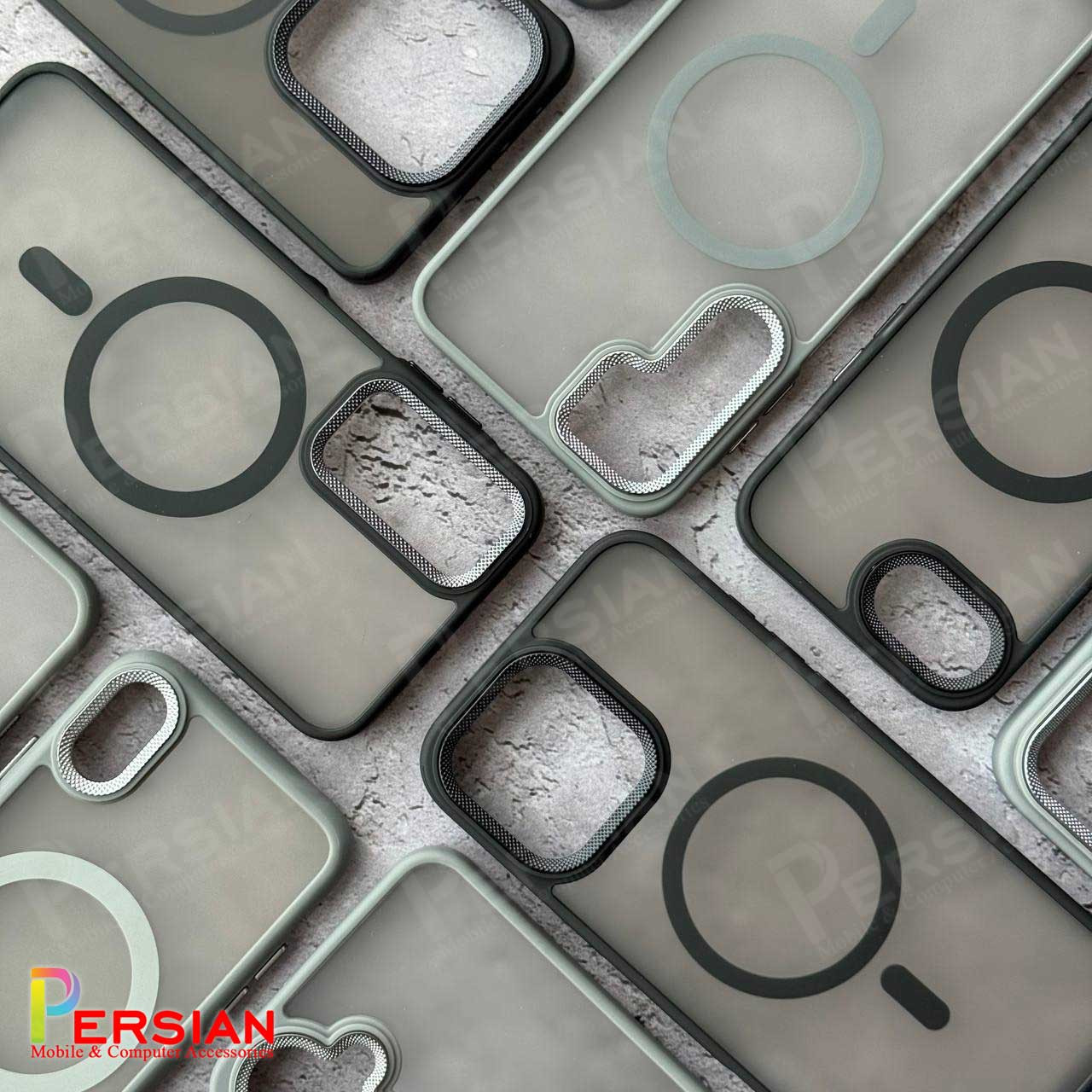 قاب گوشی آیفون 11 پرومکس مات مگ سیف دار برند مجیک ماسک با لنز برجسته طرح کربن Magic Mask IPhone 11 Pro Max