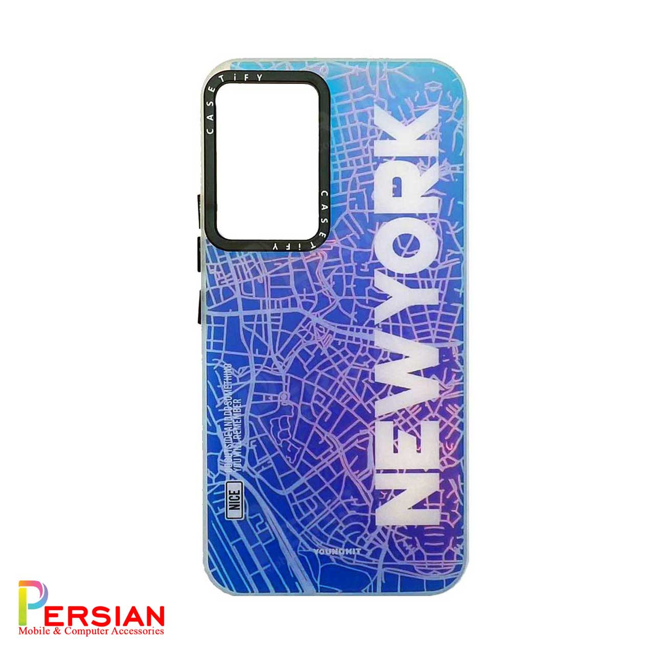 قاب گوشی هولوگرامی CaseTify سامسونگ Samsung A24 محافظ لنز و دکمه فلزی - طرح نیویورک