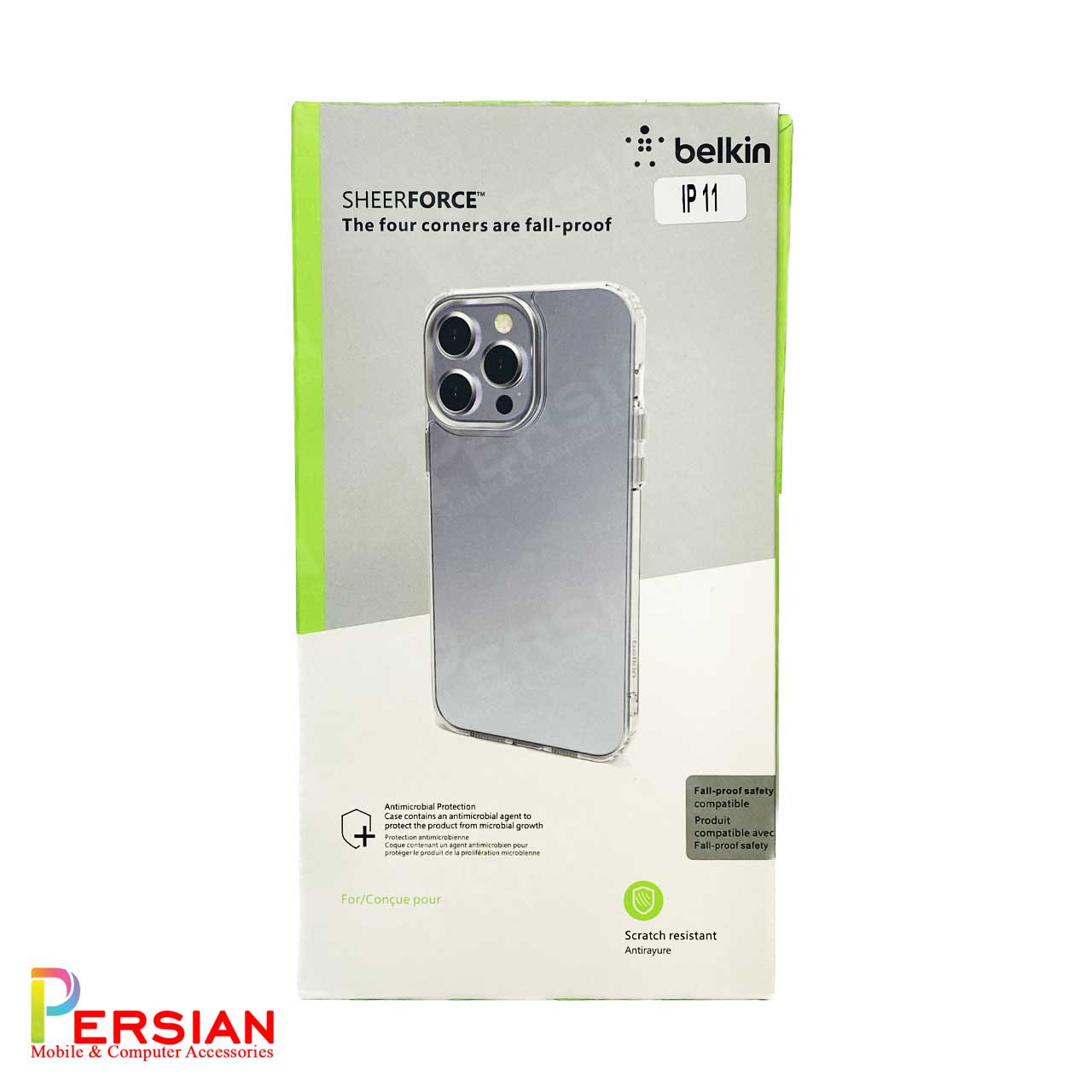 قاب شفاف گوشی آیفون 13 پرو برند بلکین دکمه و رینگ متال Belkin For IPhone 13 Pro