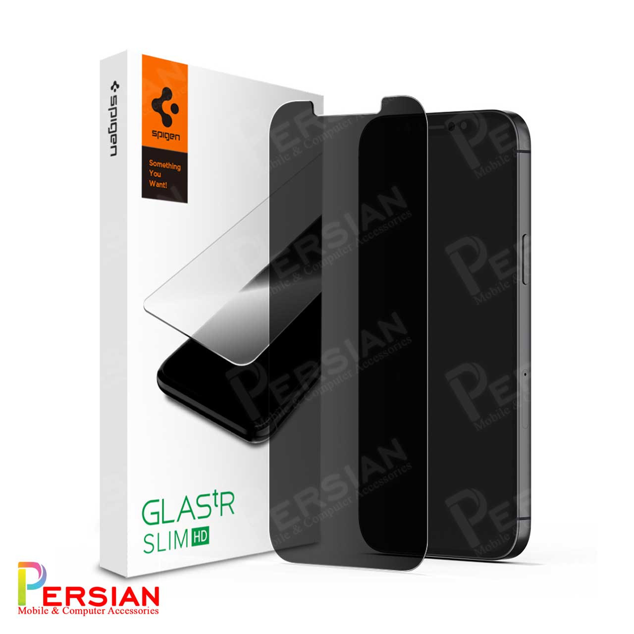 گلس Privacy آیفون 13 پرو برند Spigen مدل Spigen GLASS.TR iPhone 13 Pro Privacy SLIM HD