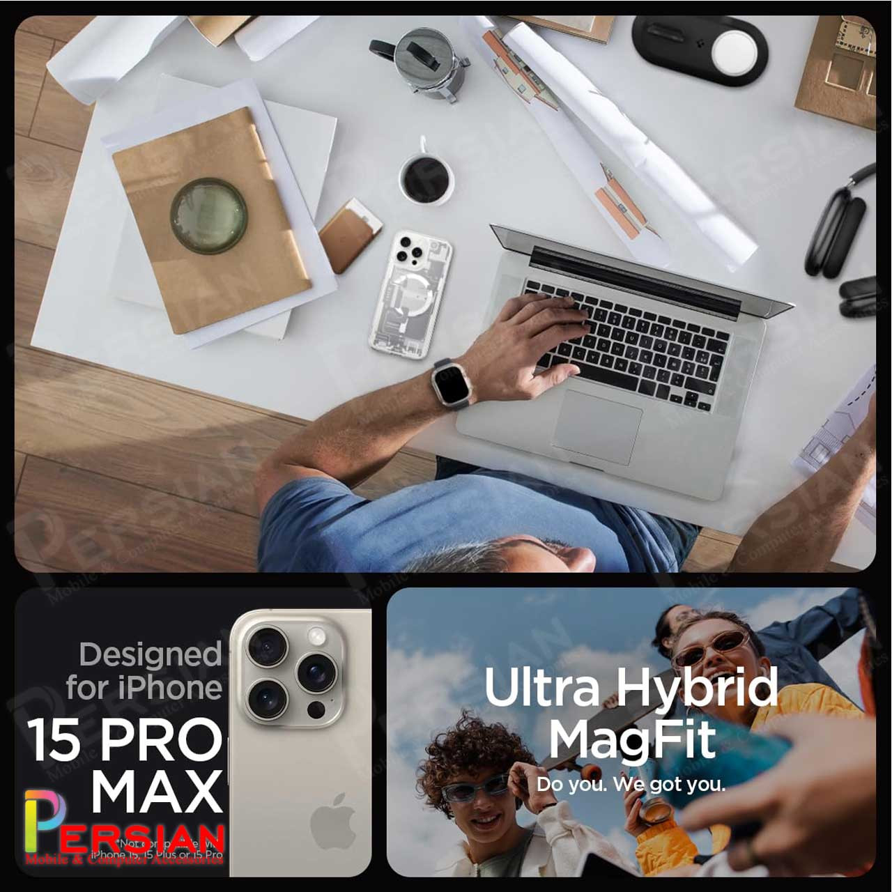 قاب آیفون 13 پرو مکس اسپیگن Spigen Ultra Hybrid Zero One (MagFit) for iPhone 13 Pro Max