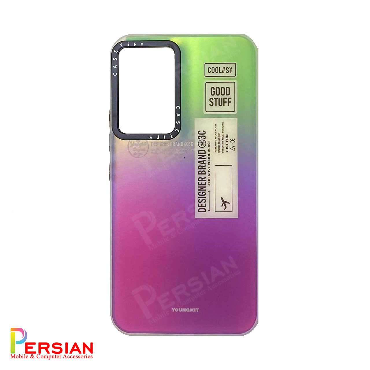 قاب گوشی هولوگرامی CaseTify سامسونگ Samsung S20 FE محافظ لنز و دکمه فلزی - طرح بارکد