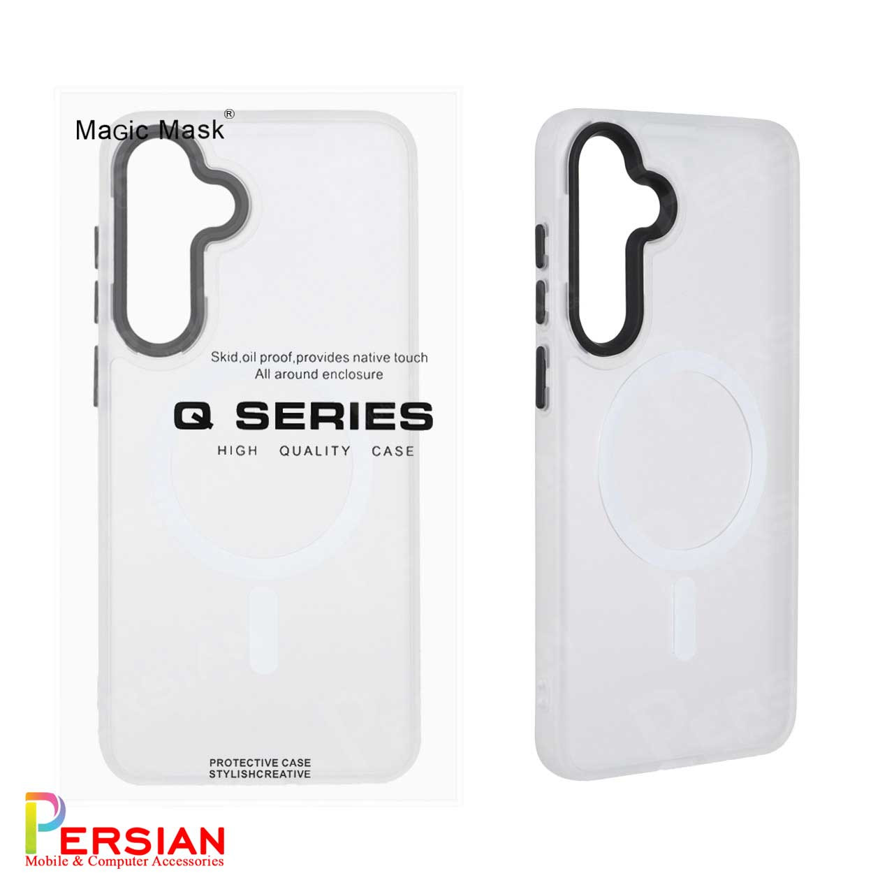 قاب گوشی سامسونگ A57 پشت مات لنز برجسته مگ سیف مجیک ماسک Magic Mask MagSafe Matte Case Samsung A57