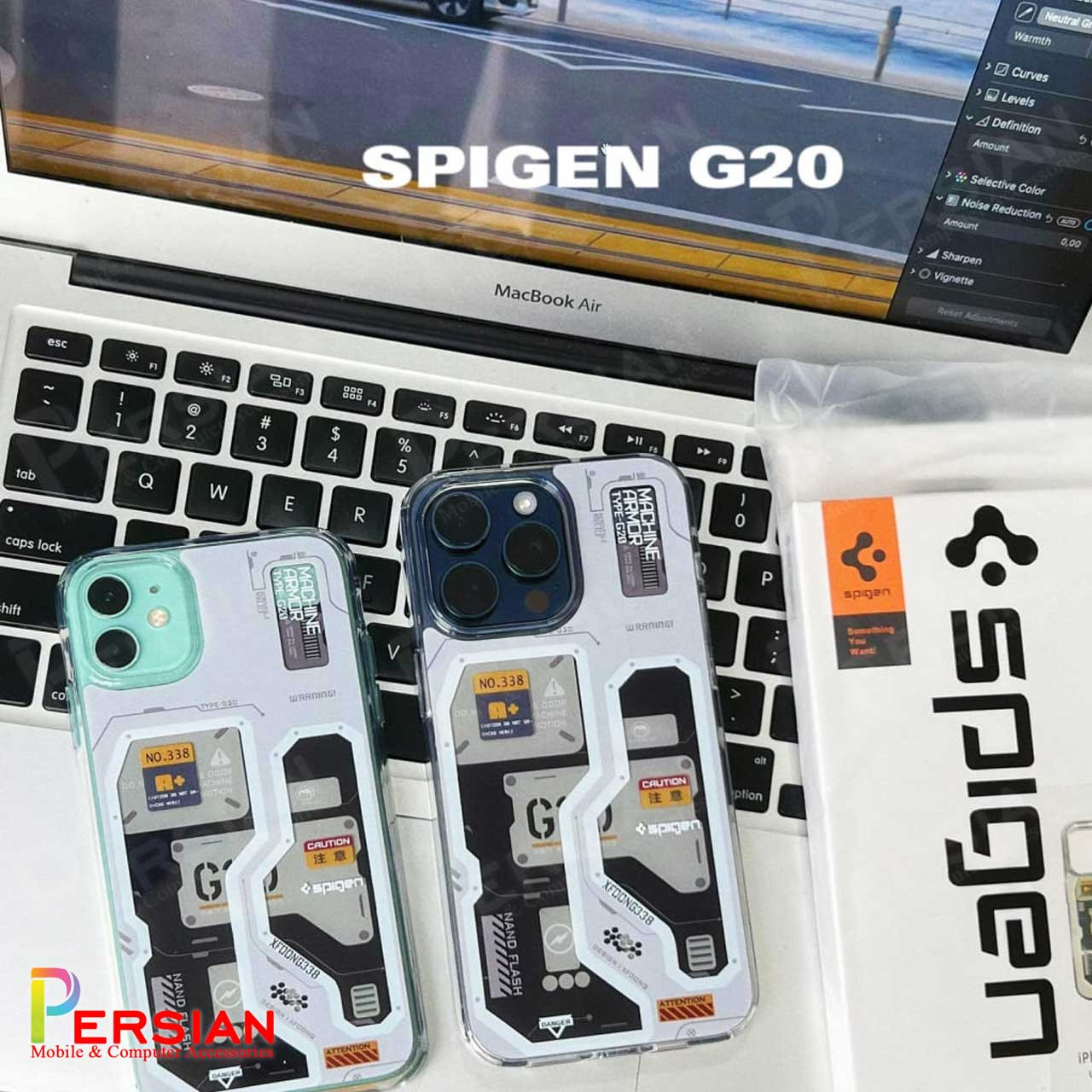 قاب آیفون 13 پرومکس طرح G20 تکنولوزی برند اسپیگن Spigen Ultra Hybrid G20 (Zero One) IPhone 13 Pro Max