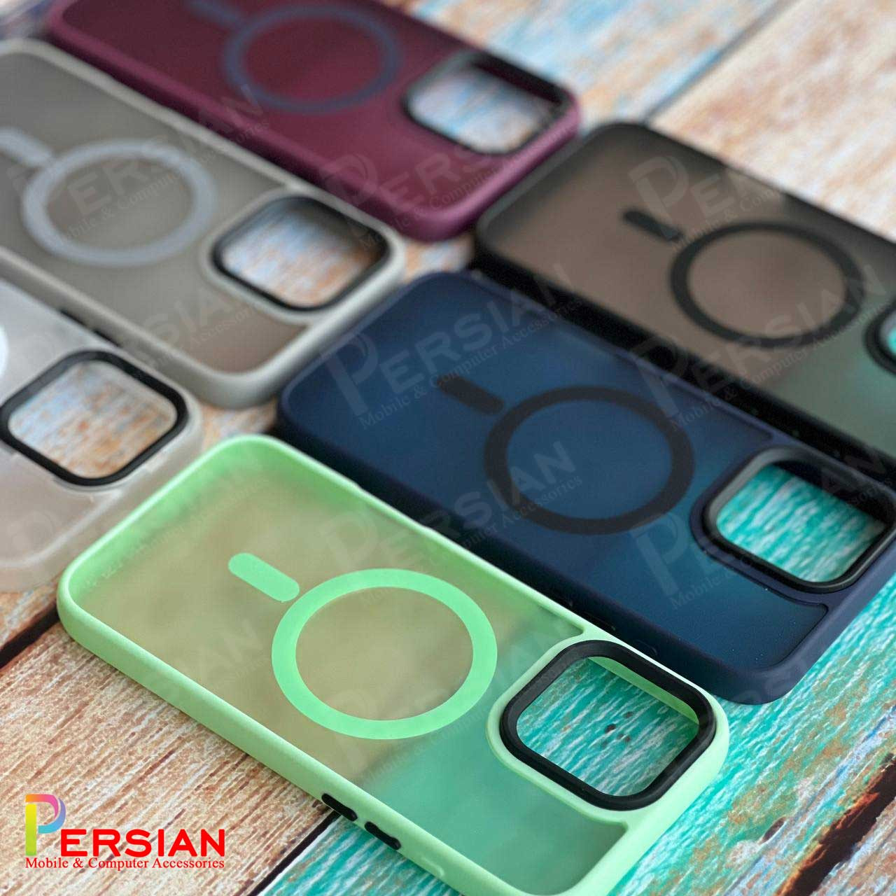 قاب گوشی سامسونگ S24 FE پشت مات لنز برجسته مگ سیف مجیک ماسک Magic Mask MagSafe Matte Case Samsung S24 FE