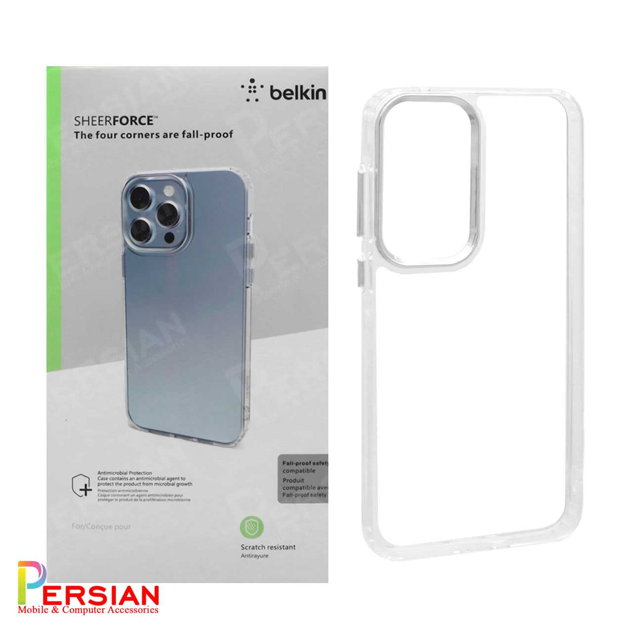 قاب شفاف گوشی شیائومی نوت 12 4G برند بلکین  دکمه و رینگ متال Belkin For Xiaomi Note 12 4G