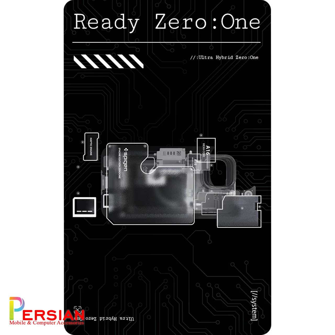 قاب آیفون 12 پرومکس طرح تکنولوژی برند اسپیگن Spigen Ultra Hybrid Mag Zero One Case iPhone 12 Pro Max