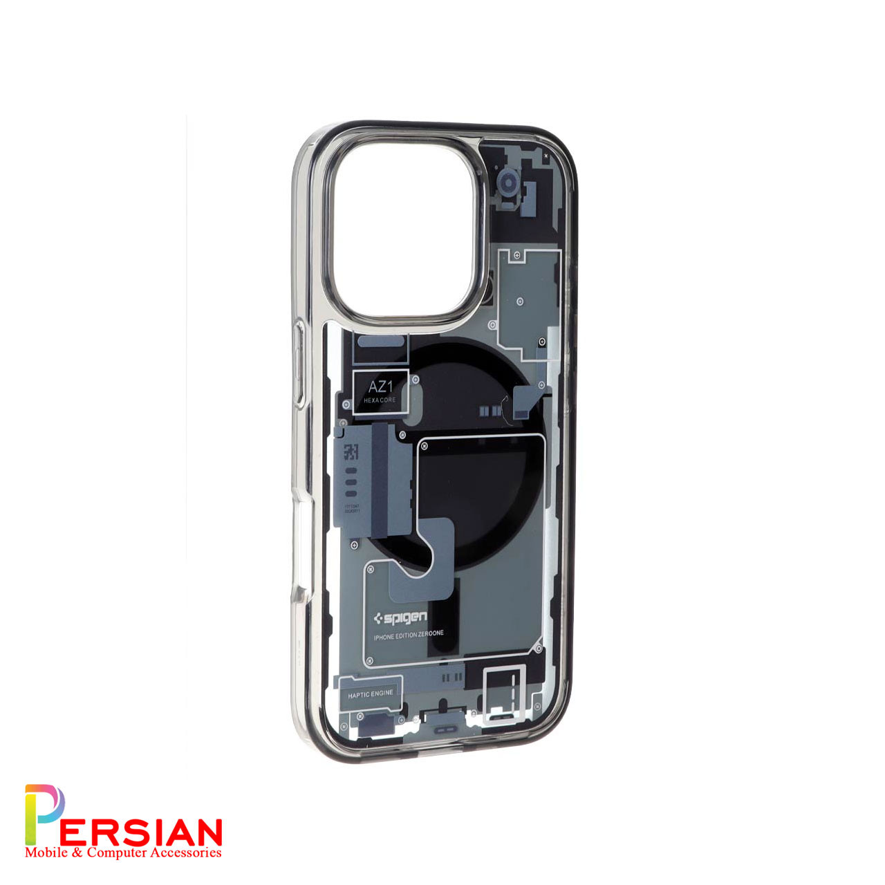 قاب آیفون 16 پرو طرح تکنولوژی برند اسپیگن Spigen Ultra Hybrid Mag Zero One Case iPhone 16 Pro