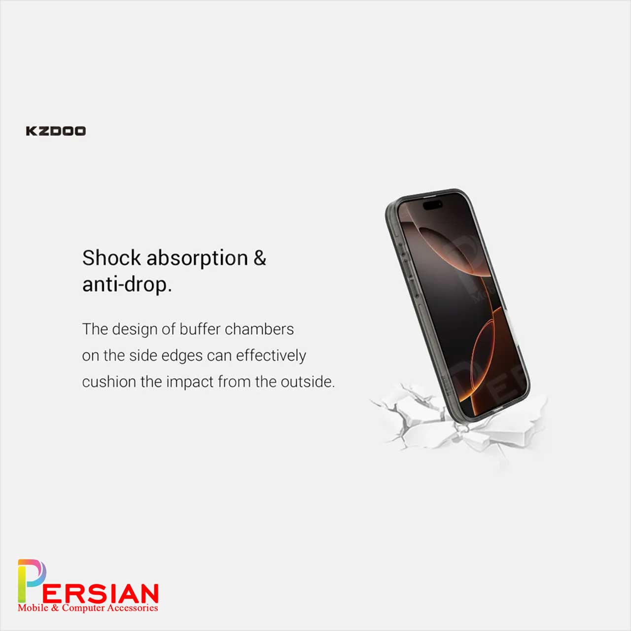 قاب شفاف مگ سیف کی دوو Apple iPhone 16e مدل KDOO (KZDOO) Magsafe Iceguard