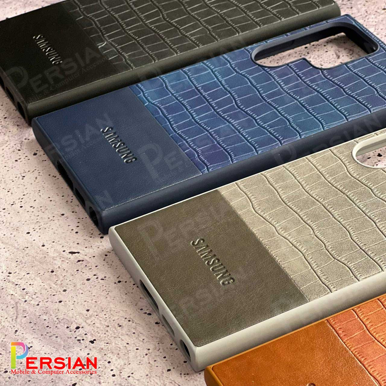 قاب سامسونگ اس 24 الترا چرمی طرح کروکودیل برند مجیک ماسک گوشی Samsung S24 Ultra