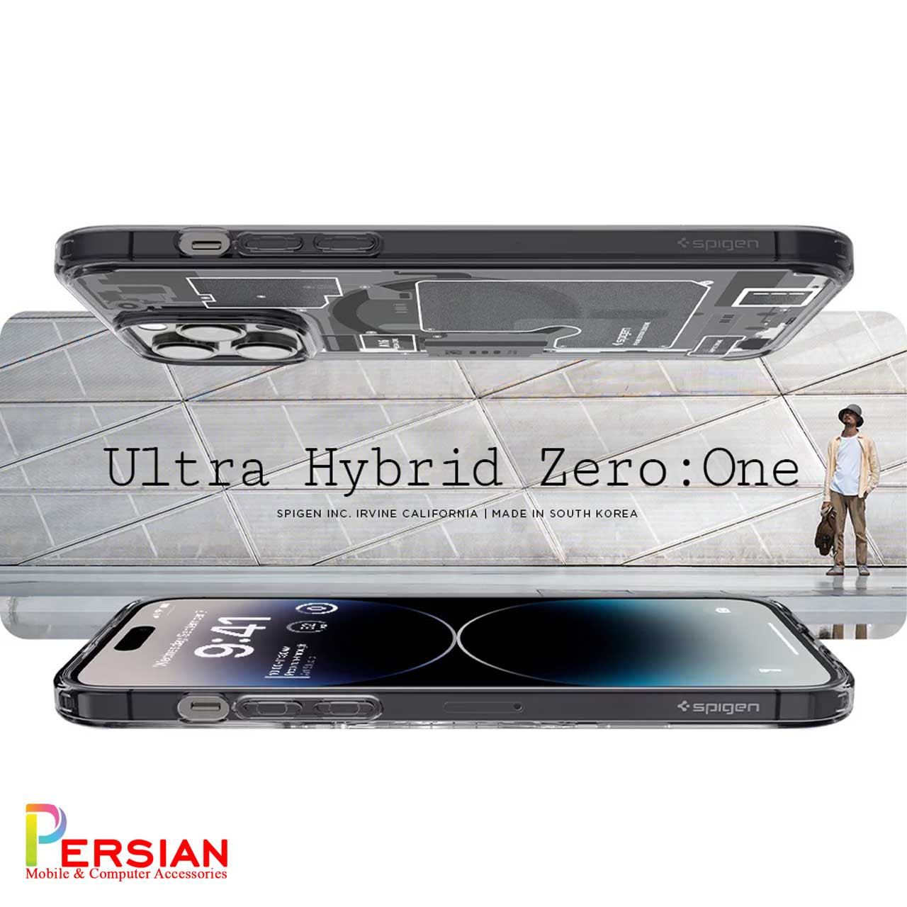 قاب آیفون 15 پرو برند اسپیگن Spigen Ultra Hybrid Mag Zero One Case iPhone 15 Pro