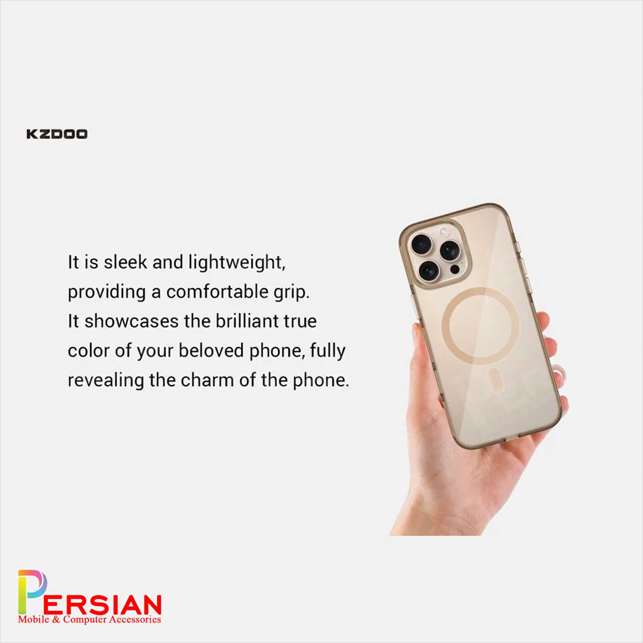 قاب شفاف مگ سیف کی دوو Apple iPhone 16 مدل KDOO (KZDOO) Magsafe Iceguard