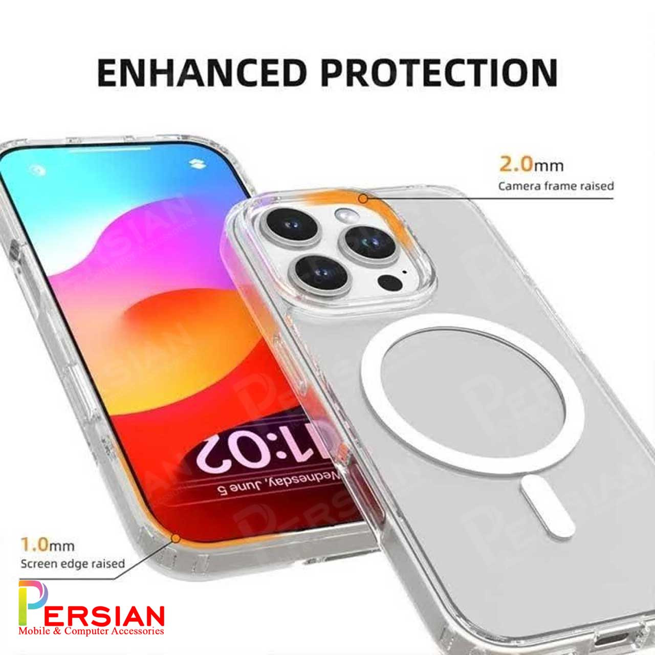 قاب شفاف مگ سیف کی دوو Apple iPhone 16 Pro Max مدل KDOO (KZDOO) Magsafe Iceguard