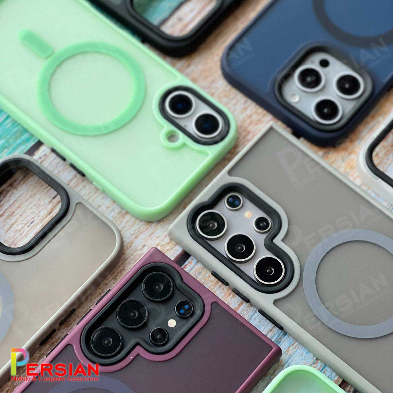 قاب گوشی آیفون 11 پرومکس پشت مات لنز برجسته مگ سیف مجیک ماسک Magic Mask MagSafe Matte Case iPhone 11 Pro Max