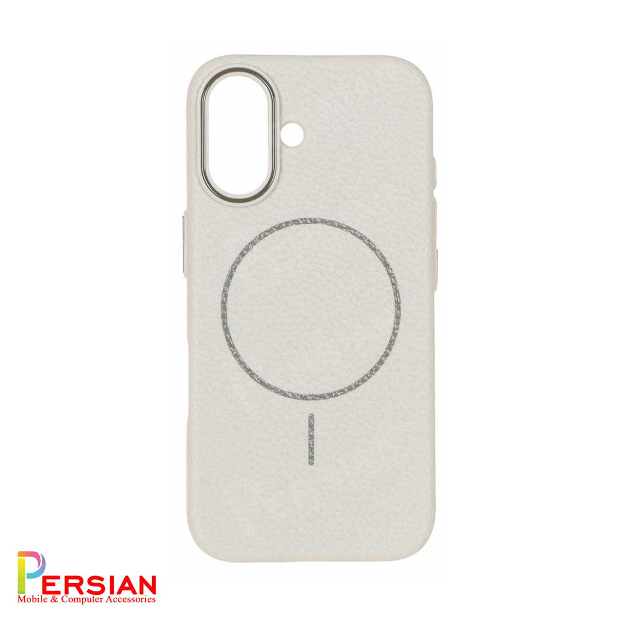 قاب گوشی آیفون 16 چرمی نرم برند مجیک ماسک با مگ سیف Leather Soft iPhone 16