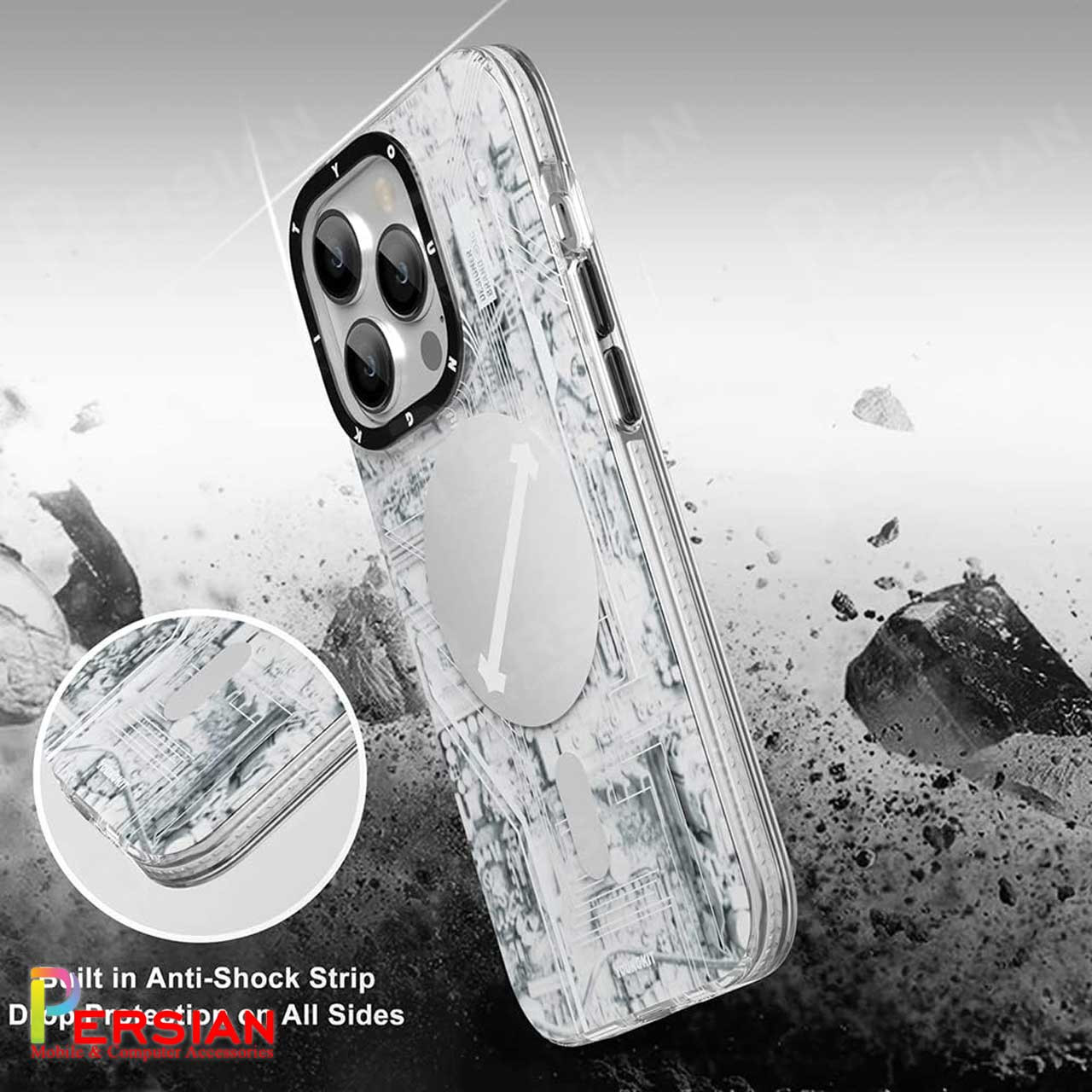 قاب آیفون 14 پرو برند یانگ کیت مدل تکنولوژی YOUNGKIT Miltary Shockproof Technology Apple iPhone 14 Pro