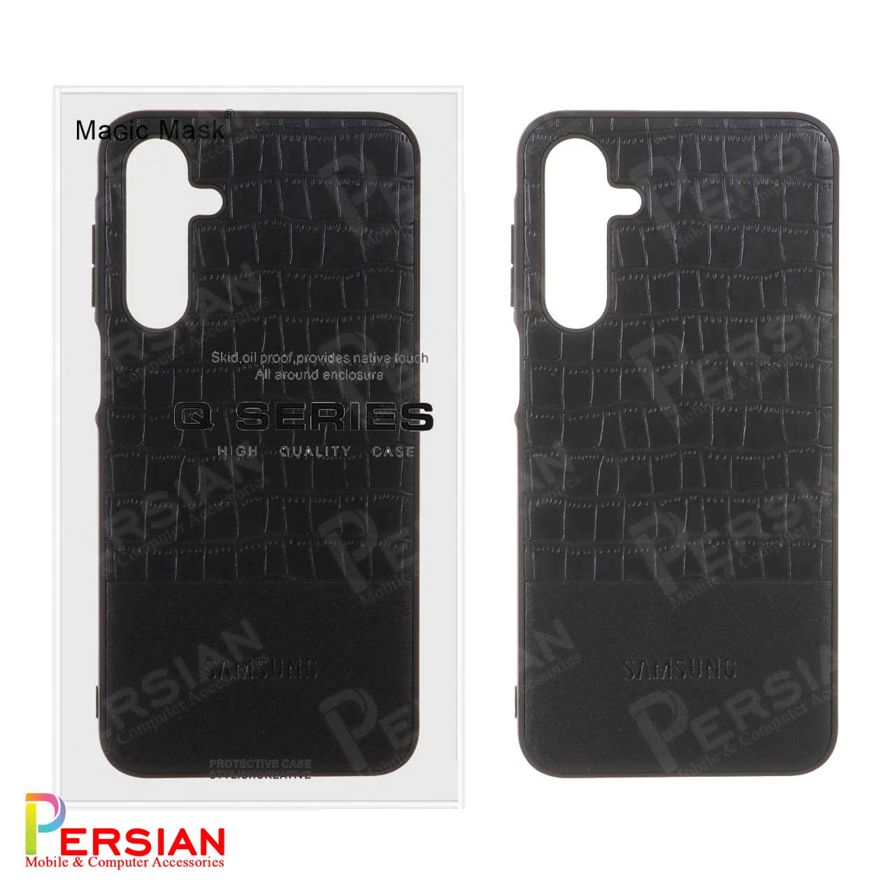 قاب گوشی سامسونگ A36 چرمی چرمی طرح کروکودیل برند مجیک ماسک Samsung A36