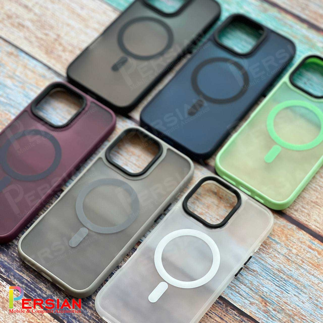 قاب گوشی آیفون 12 پرو پشت مات لنز برجسته مگ سیف مجیک ماسک Magic Mask MagSafe Matte Case iPhone 12 Pro