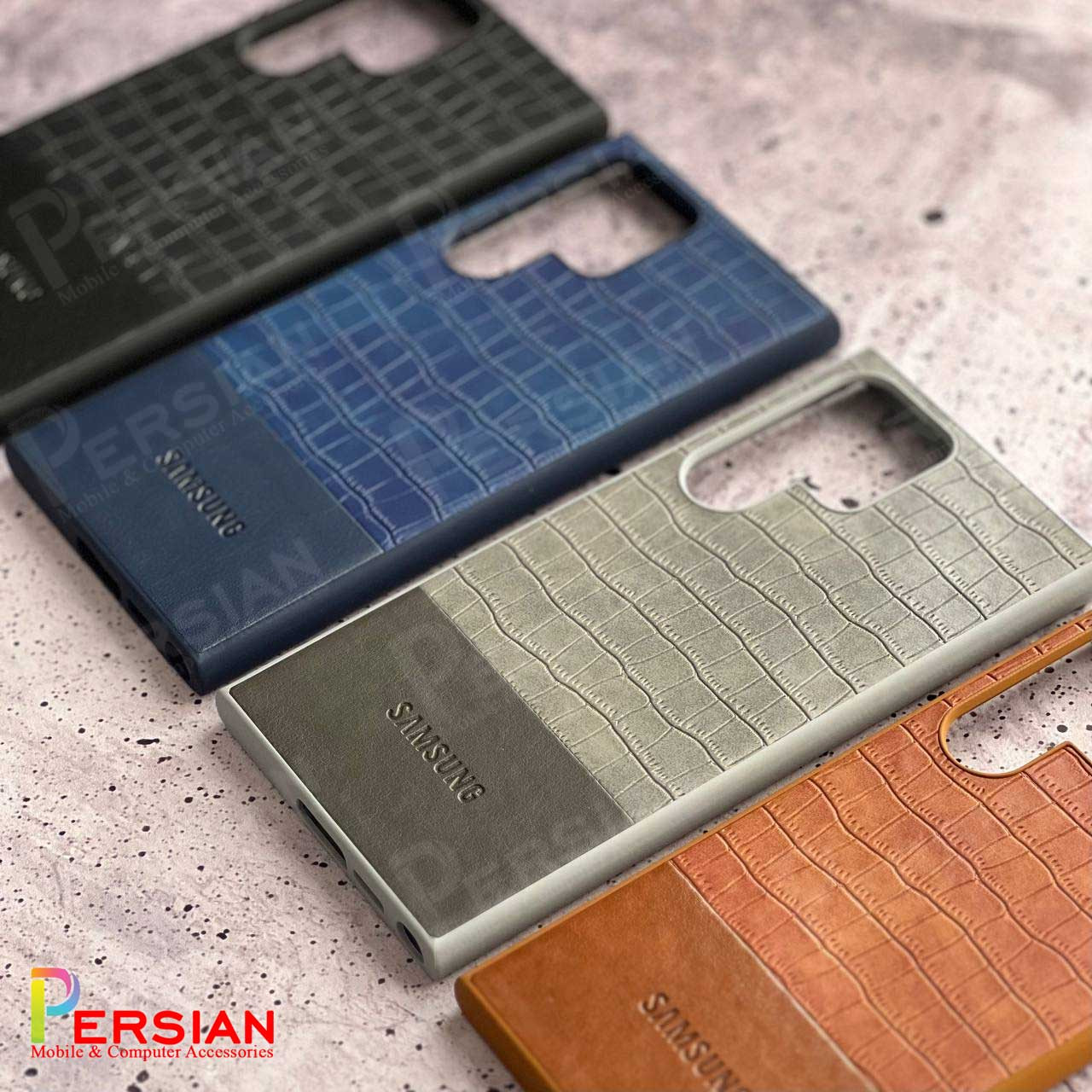 قاب سامسونگ اس 24 الترا چرمی طرح کروکودیل برند مجیک ماسک گوشی Samsung S24 Ultra