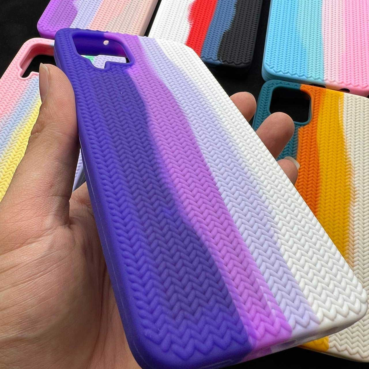 قاب سیلیکونی طرح بافت رنگین کمانی سامسونگ Galaxy A32 4G
