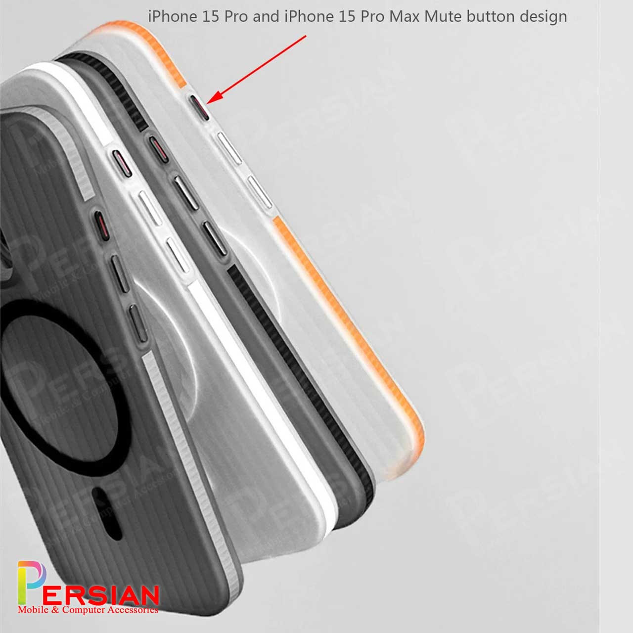 قاب گوشی آیفون 13 پرومکس طرح راه راه مگ سیف دار برند مجیک ماسک Magic Ribbed Case Magsafe IPhone 13 Pro Max