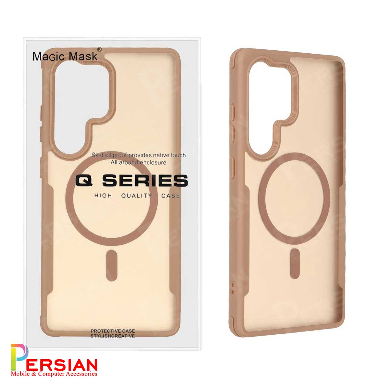 قاب گوشی سامسونگ اس 25 الترا پشت مات لنز برجسته مگ سیف مجیک ماسک Magic Mask MagSafe Matte Case Samsung S25 Ultra