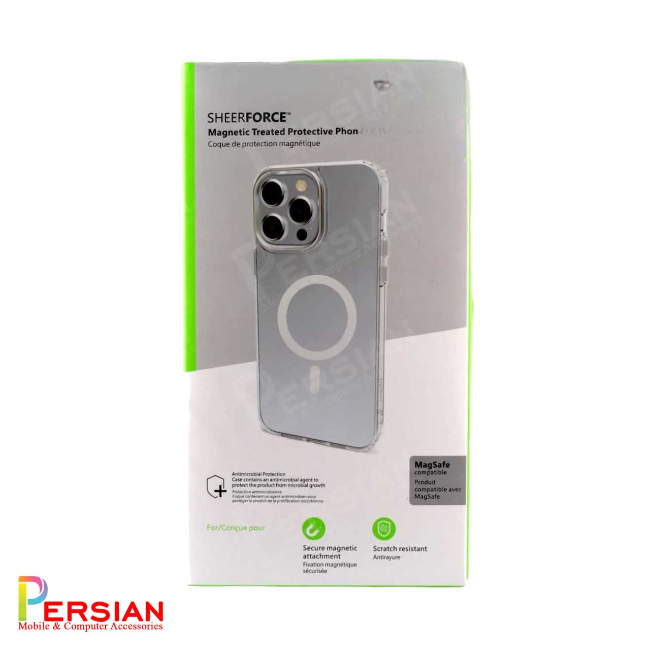 قاب شفاف گوشی آیفون 12 پرو برند بلکین با مگ سیف و دکمه و رینگ متال Belkin For IPhone 12 Pro