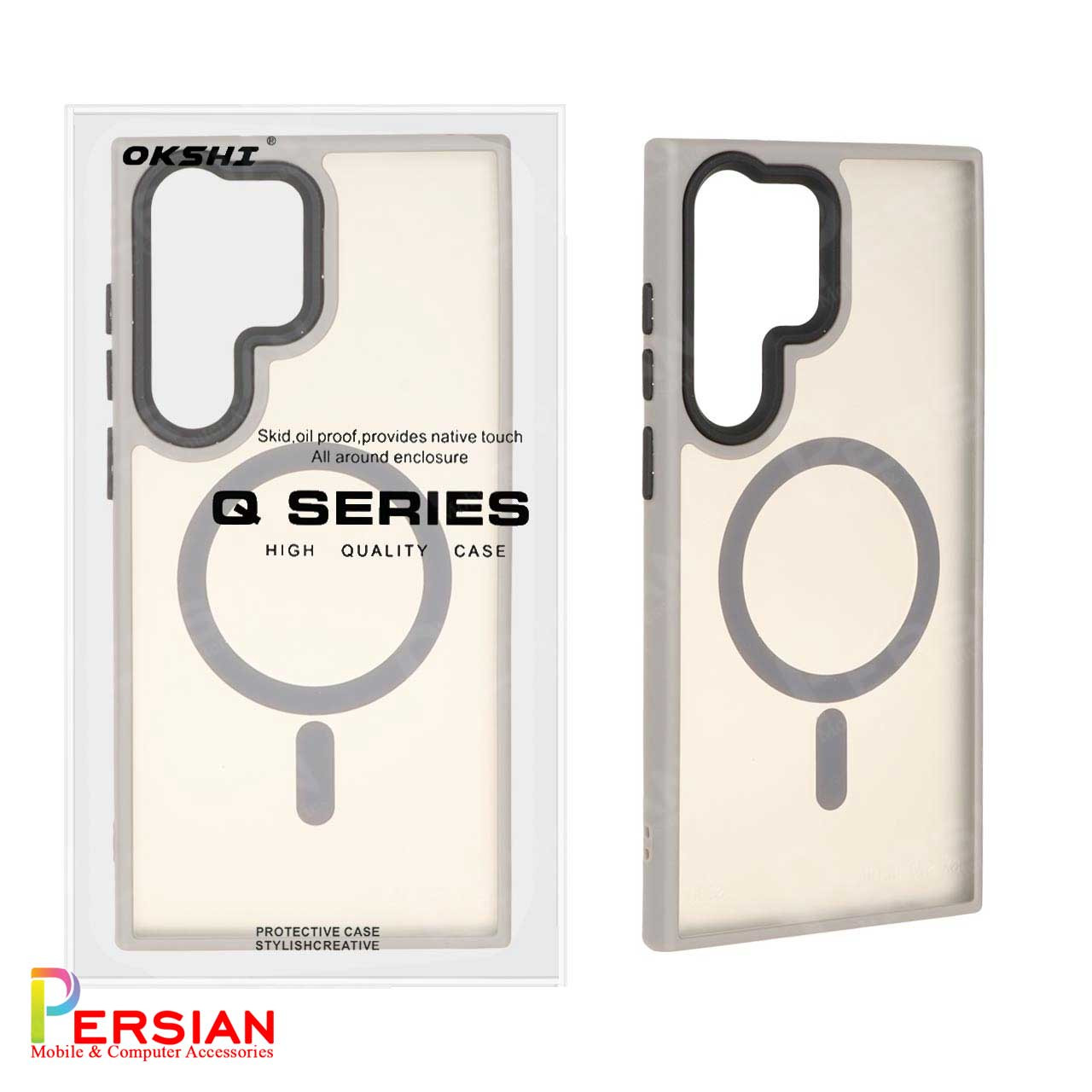 قاب گوشی سامسونگ S23 الترا پشت مات لنز برجسته مگ سیف مجیک ماسک Magic Mask MagSafe Matte Case Samsung S23 Ultra