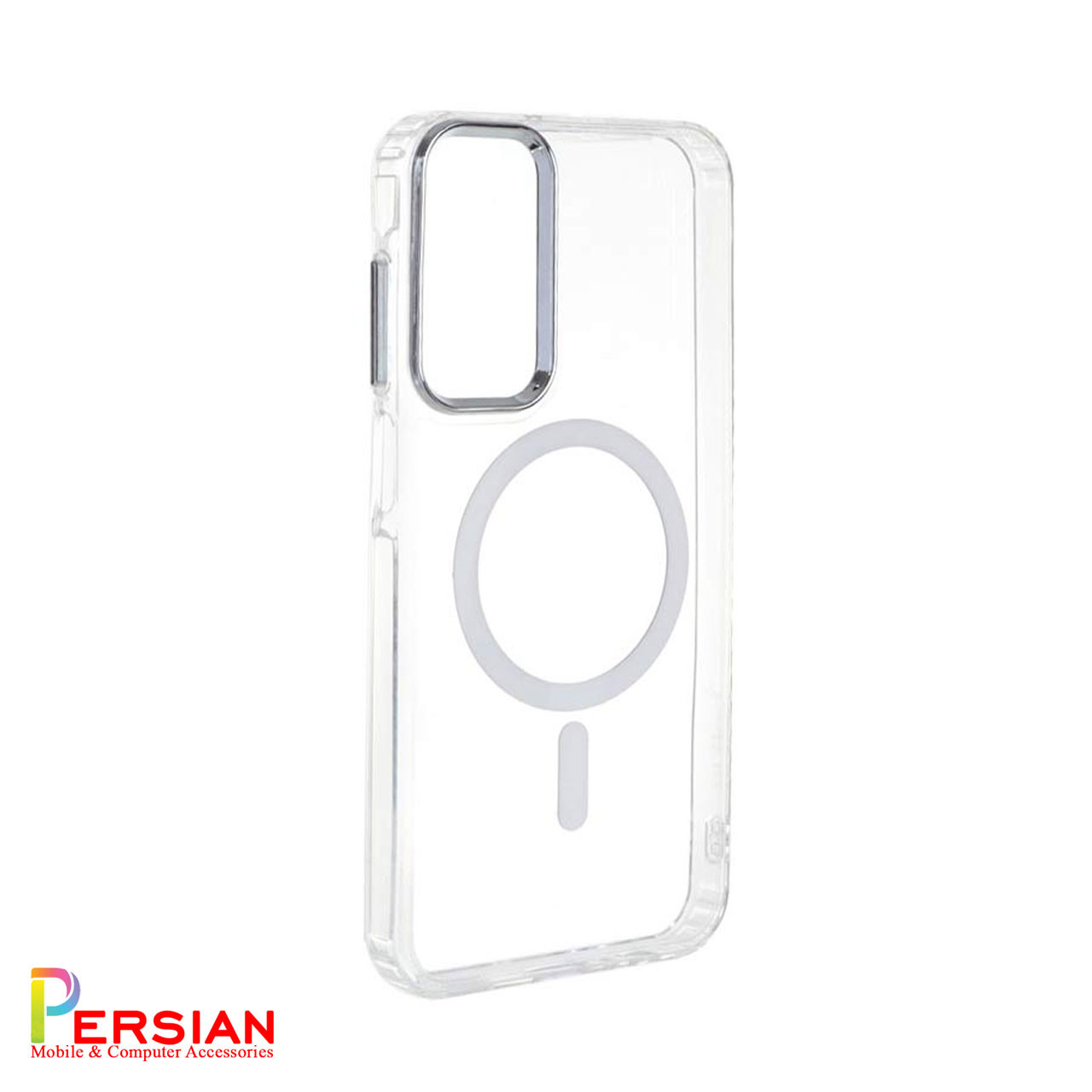 قاب شفاف گوشی سامسونگ A15 برند بلکین با مگ سیف و دکمه و رینگ متال Belkin For Samsung A15