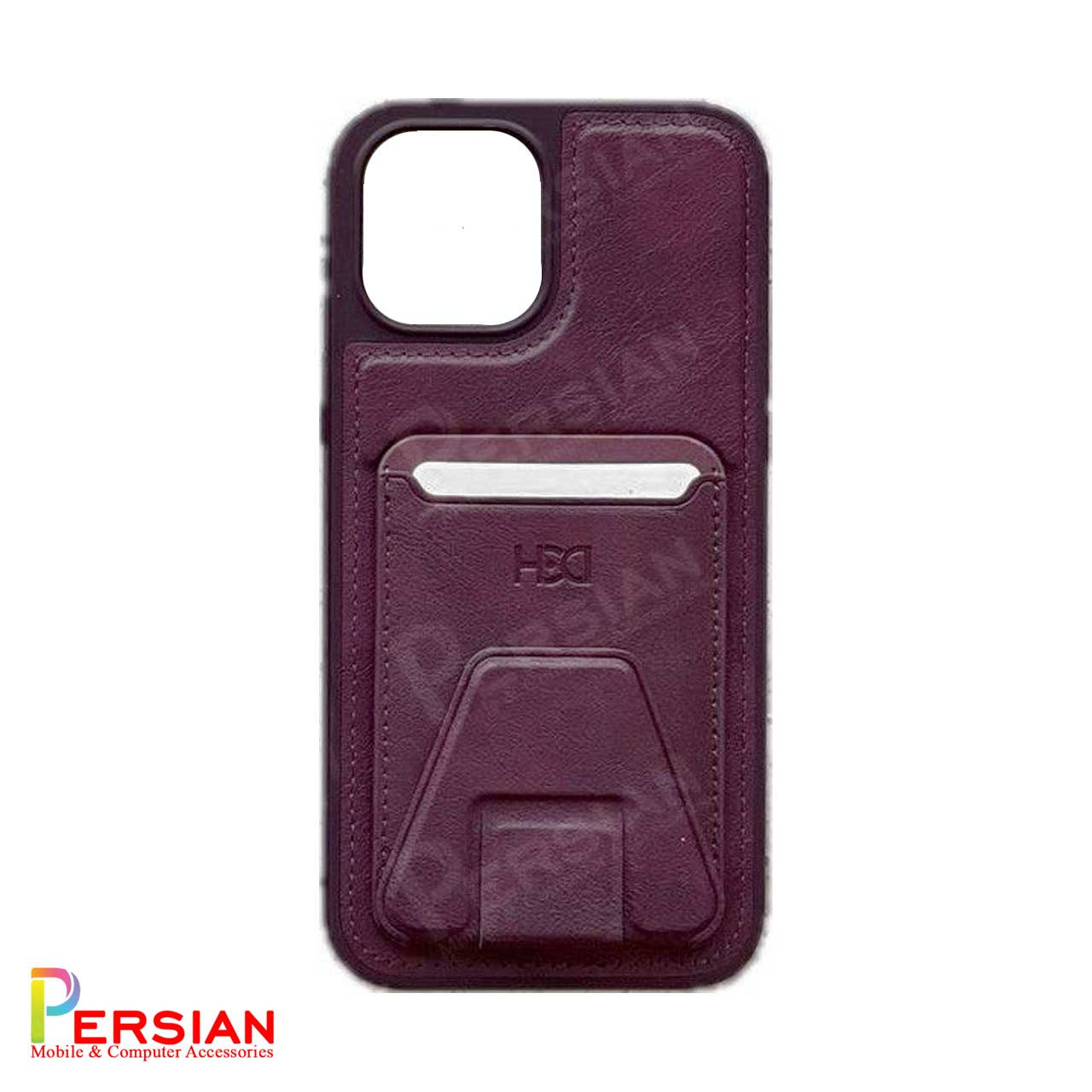 قاب چرمی و جاکارتی استند شو آیفون 11 پرو مکس اچ دی دی HDD iphone 11 Pro Max Card Holder Leather Case