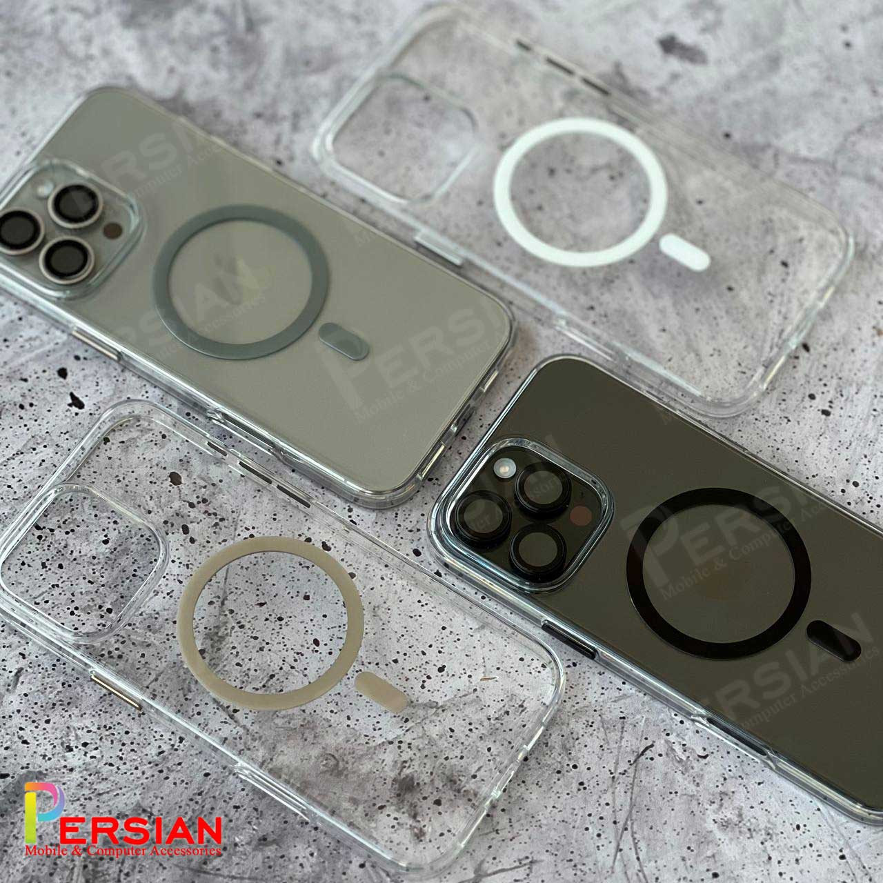 قاب گوشی آیفون 16 تمام شفاف PC با مگ سیف مدل آیرون مجیک 16 Magic Mask Iron Magic iPhone