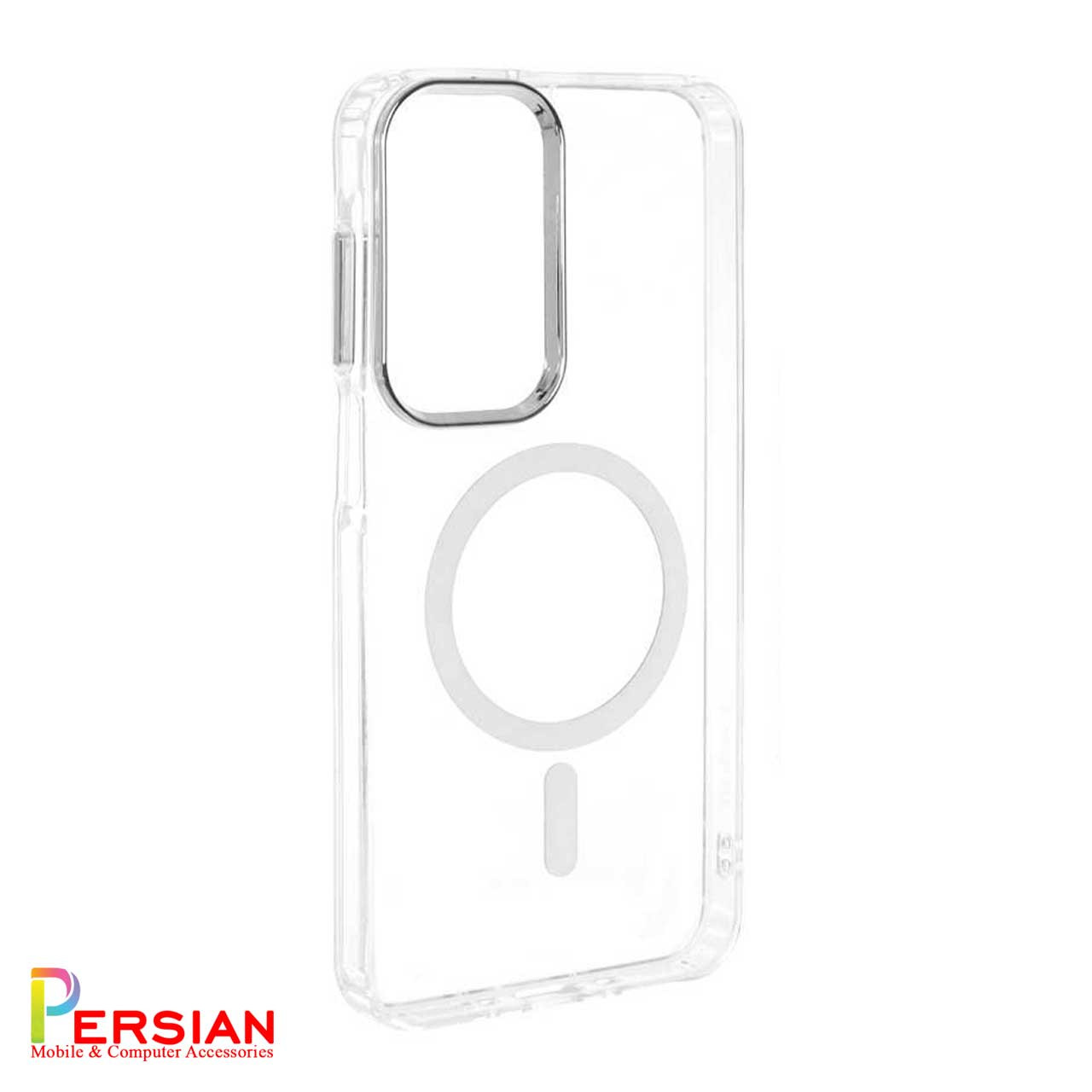 قاب شفاف گوشی سامسونگ A16 برند بلکین با مگ سیف و دکمه و رینگ متال Belkin For Samsung A16