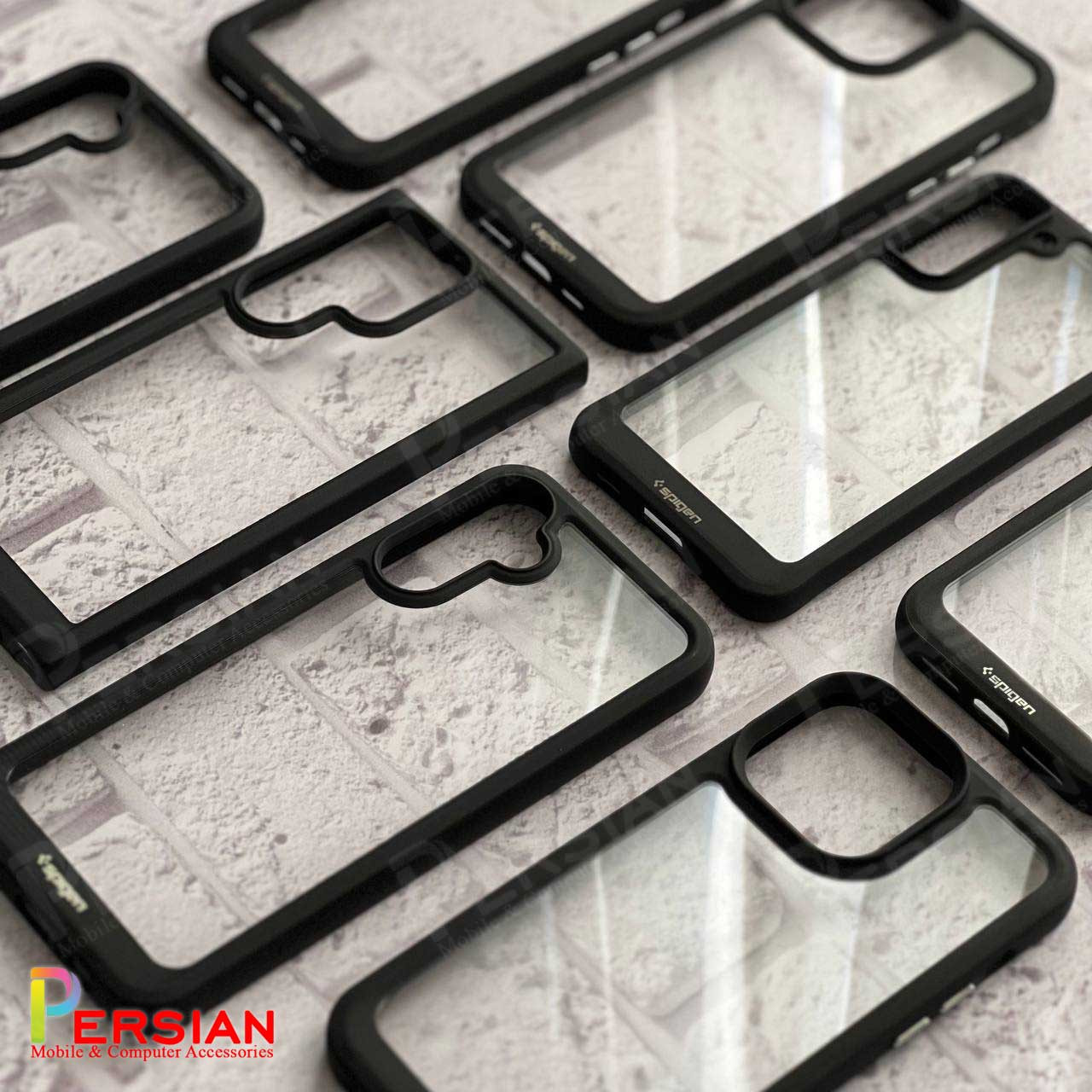 قاب گوشی شیائومی نوت 14 4G اسپیگن مدل دور مشکی شفاف لنز برجسته Spigen Black TPU Clear Case Xiaomi Redmi Note 14 4G