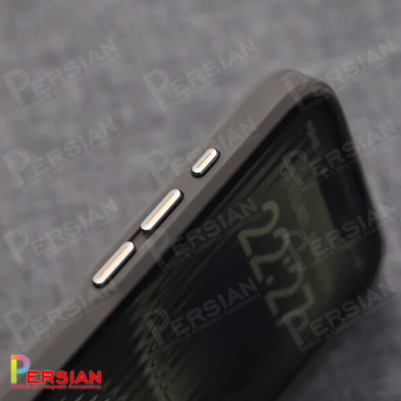 قاب گوشی آیفون 16 پرومکس طرح فیبر کربن مگ سیف استند شو برند مجیک ماسک Fiber Carbon Magic Mask Case iPhone 16 Pro Max