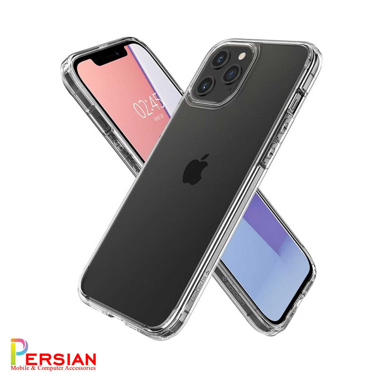 قاب اسپیگن برای آیفون ۱۲/۱۲پرو Spigen Crystal Hybrid case iPhone 12 /12 Pro