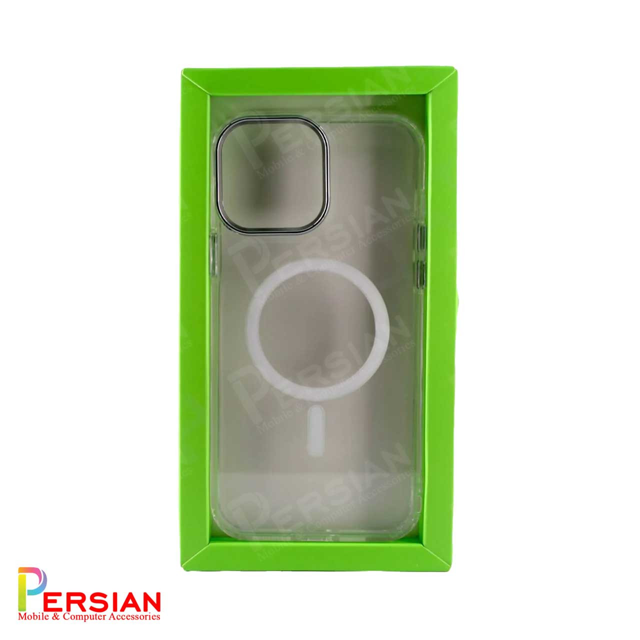 قاب شفاف گوشی آیفون 17 برند بلکین با مگ سیف و دکمه و رینگ متال Belkin For IPhone 17