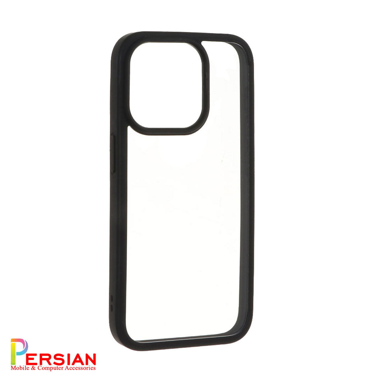 قاب گوشی آیفون 15 دور مشکی پشت شفاف برند اسپیگن Spigen Ultra Hybrid Case iPhone 15