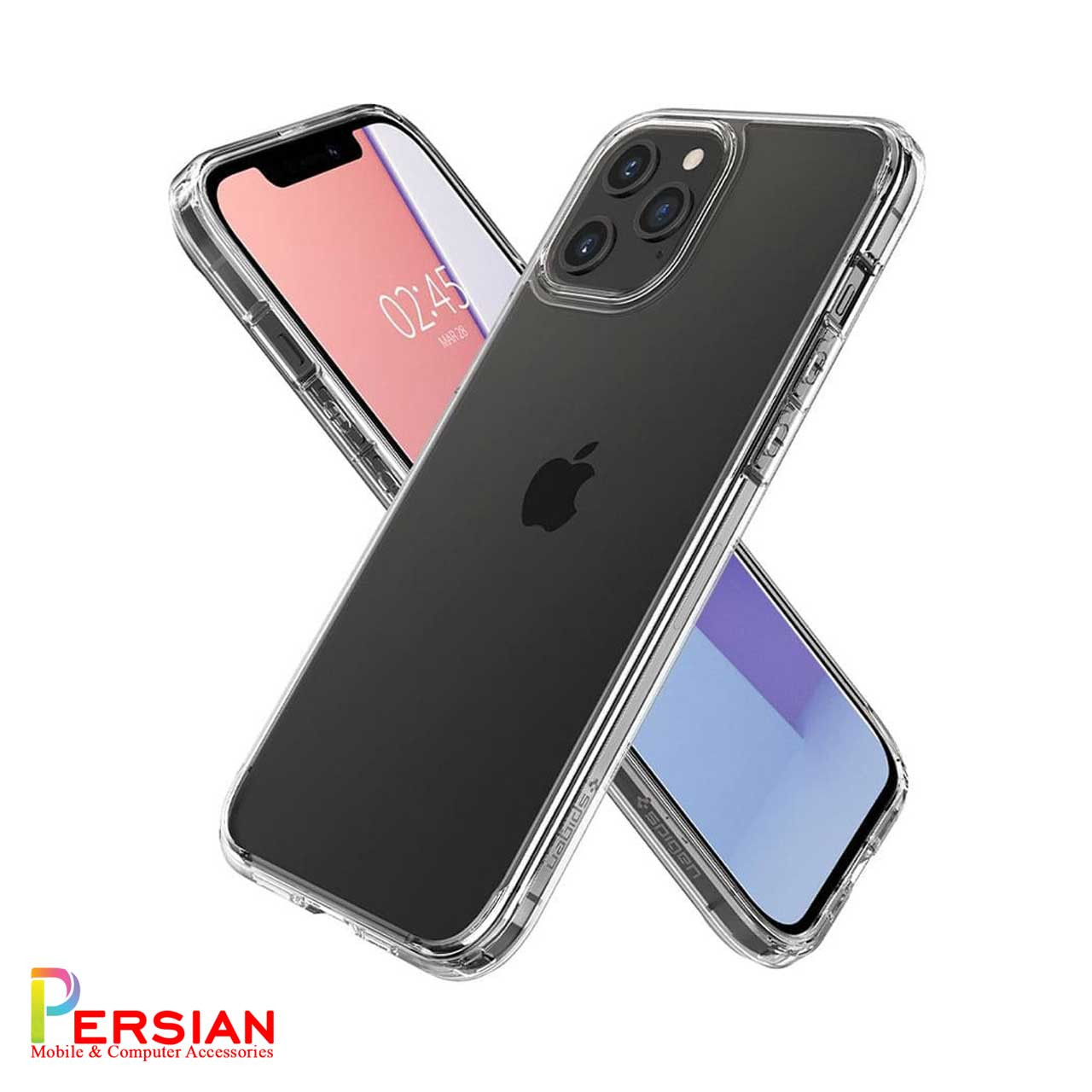 قاب اسپیگن برای آیفون ۱۲/۱۲پرو Spigen Crystal Hybrid case iPhone 12 /12 Pro