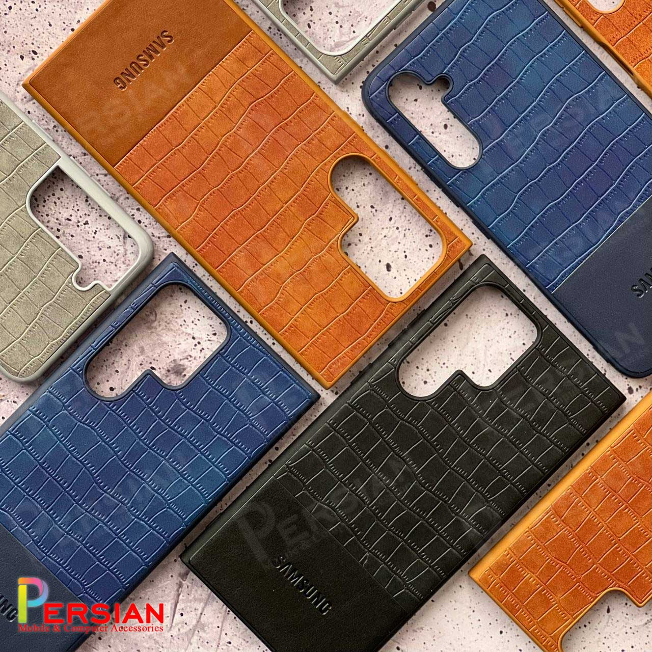 قاب سامسونگ اس 24 الترا چرمی طرح کروکودیل برند مجیک ماسک گوشی Samsung S24 Ultra